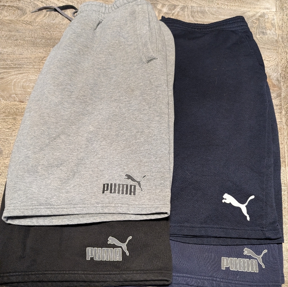 Puma Men's Shorts Set - Gray, Navy, Black